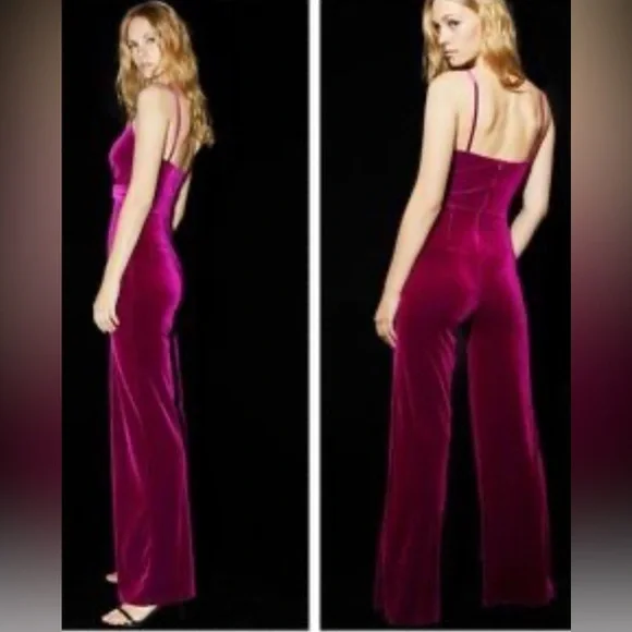 Bershka purple jumpsuit hotsell